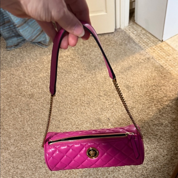 Versace Hot Pink Quilted Wristlet with Gold Details with Dust Bag (NWOT) - Picture 5 of 5